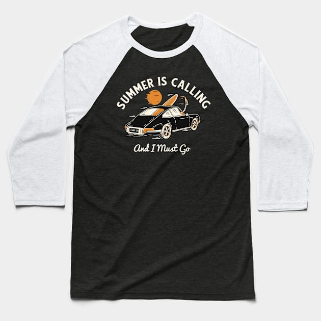 Summer is calling Baseball T-Shirt by abcdefck.studio